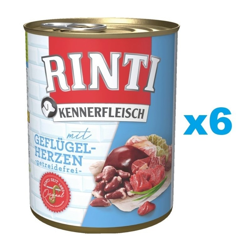 RINTI Kennerfleisch Geflügelherzen 6x400 g