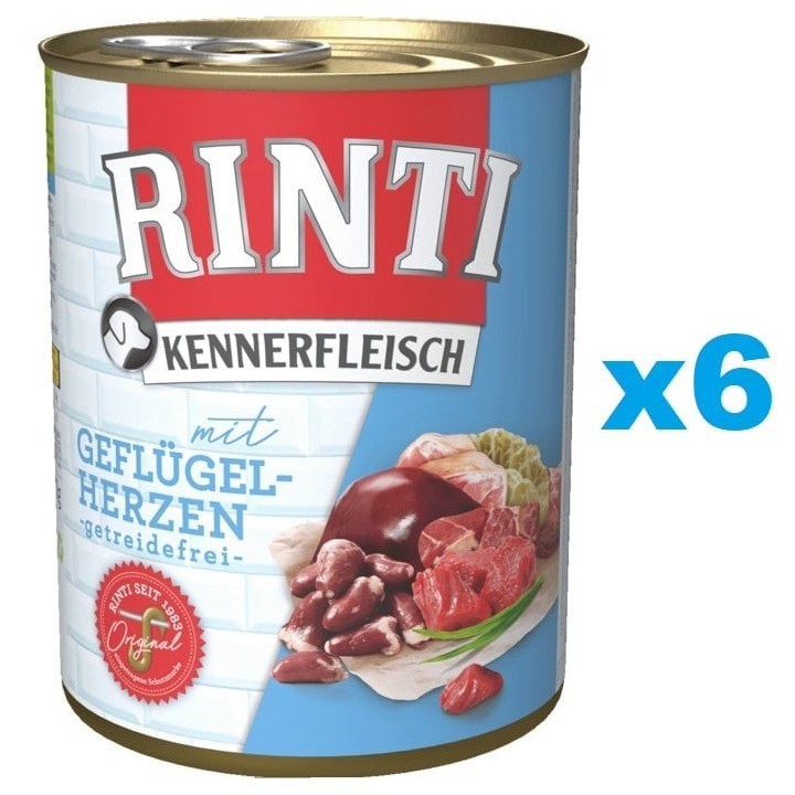 RINTI Kennerfleisch Geflügelherzen 6x400 g