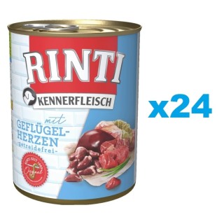 RINTI Kennerfleisch Geflügelherzen 24 x 400 g
