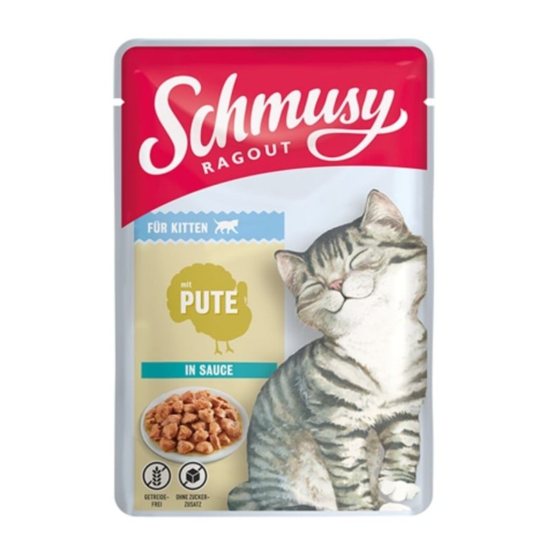 SCHMUSY RAGOUT mit Pute in Sauce für Kätzchen 100 g