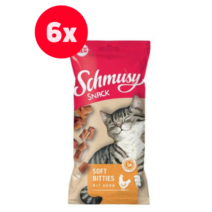 SCHMUSY SNACK Soft Bitites weiche Entenbisse 6 x 60 g