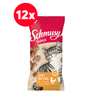 SCHMUSY SNACK Soft Bities weiche Hühnerbisse 12 x 60 g
