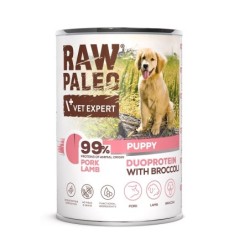 RAW PALEO Pork Lamb Puppy 400g Nassfutter für Welpen aus Schweine- und Lammfleisch