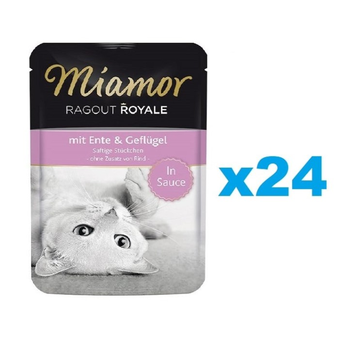 MIAMOR Ragout Royale Ente mit Huhn in Soße 24x100 g