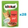 KITEKAT 28x85 g: Rind in Soße für adulte Katzen