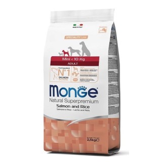 MONGE Mini Hundefutter Lachs mit Reis 2,5 kg