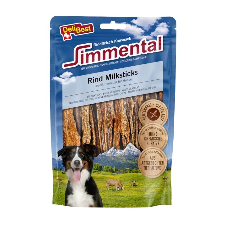 DeliBest Simmental Rind Milksticks - Sparpaket: 2 x 200 g