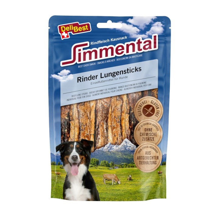 DeliBest Simmental Rind Lungensticks - Sparpaket: 4 x 120 g