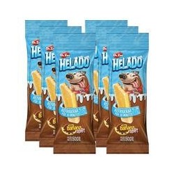 HELADO Hunde-Kau-Eis [Bananen Split Geschmack - 6 Stück]