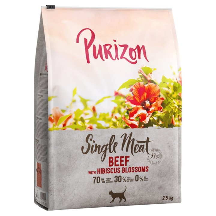 Purizon Single Meat Rind mit Hibiskusblüten - 2,5 kg