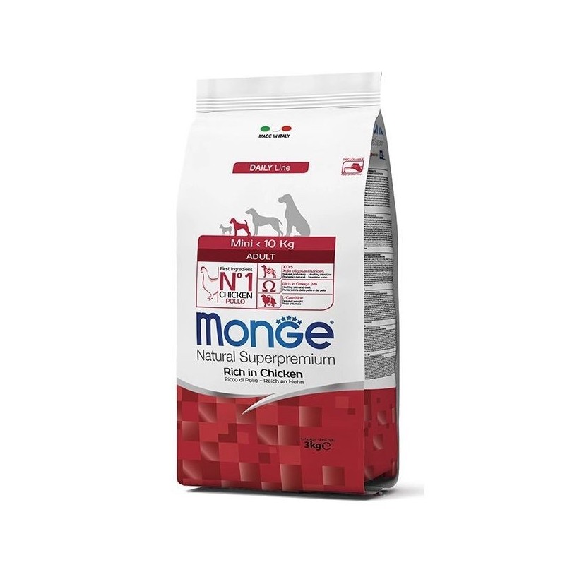 MONGE Mini Adult Hundefutter für kleine Rassen 800g