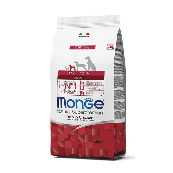 MONGE Mini Adult Hundefutter für kleine Rassen 800g