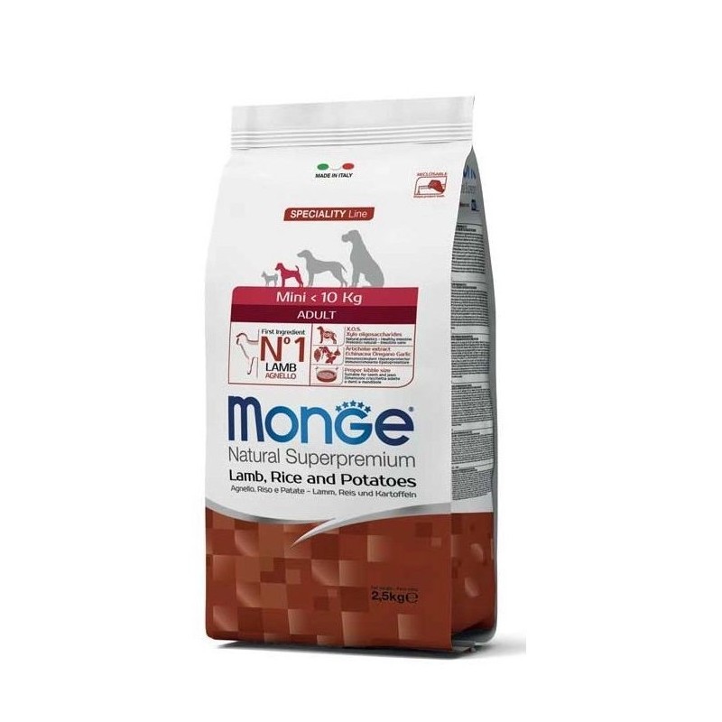 MONGE Mini Adult Lamm mit Reis und Kartoffeln 800 g