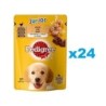 PEDIGREE Junior Beutel 24x100g: Nassfutter für Welpen mit Hühnerfleischstücken in Gelee