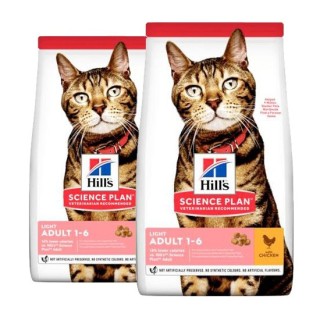 HILL'S Science Plan Feline Adult Light Chicken 20 kg (2 x 10 kg)