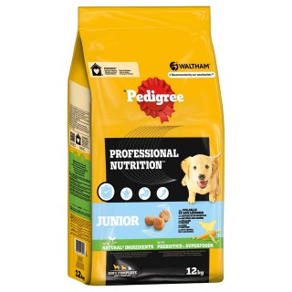Pedigree Trockenfutter zum Sonderpreis! - 12 kg Professional Nutrition Junior mit Geflügel & Gemüse