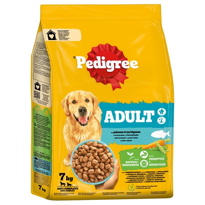 Pedigree Trockenfutter zum Sonderpreis! - 7 kg Adult mit Fisch & Gemüse