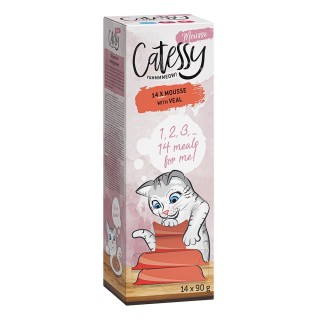 Catessy Mousse Schälchen 14 x 90 g 2 + 1 GRATIS! - mit Kalb