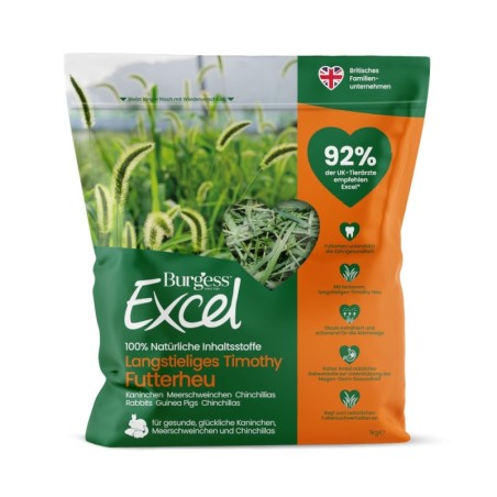 Burgess Excel Langstieliges Timothy Futterheu - 1 kg