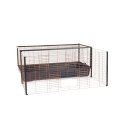 Interzoo Kaninchenkäfig 120 mit Erweiterung -  L 118 x B 116 x H 50 cm