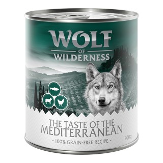 Wolf of Wilderness Adult - "The Taste Of" 6 x 800 g  - The Mediterranean - Lamm, Huhn, Forelle