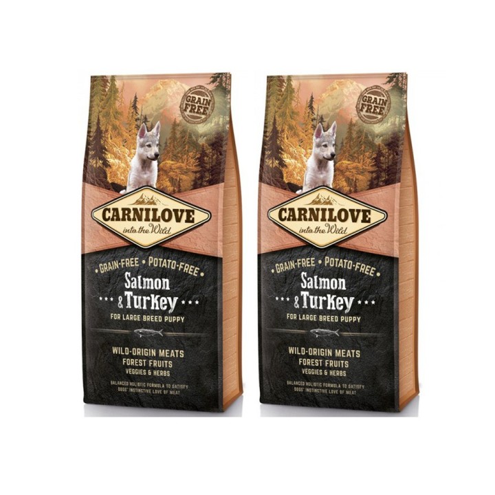 CARNILOVE Puppy Large Breed Salmon &amp, Turkey 24 kg (2 x 12 kg)