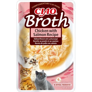 INABA CIAO Broth Hühner- und Lachsbouillon für Katzen 40g