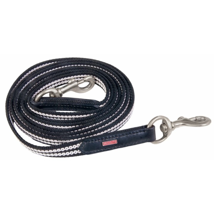 Langer Zügel für Pferde aus geflochtenem Gummi Karlslund