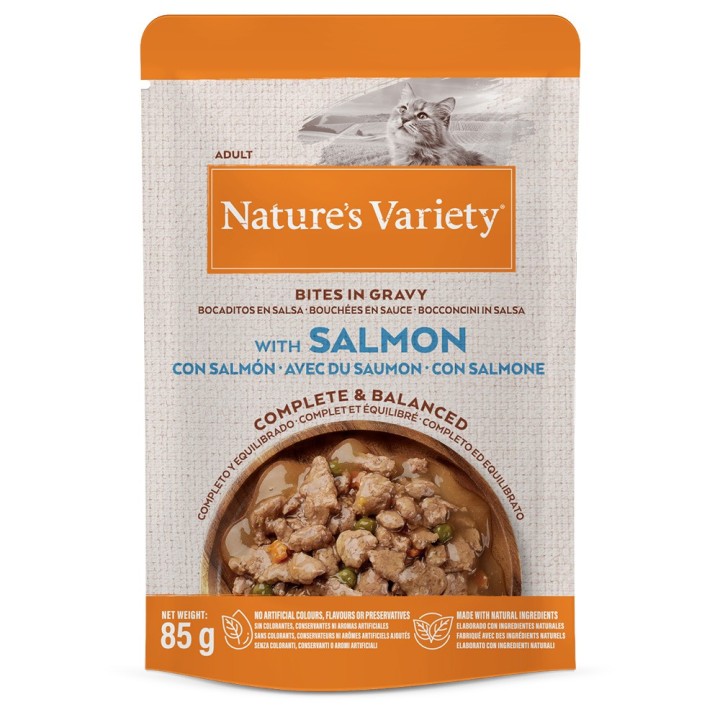 Nature's Variety Bites in Soße 22 x 85 g - mit Lachs