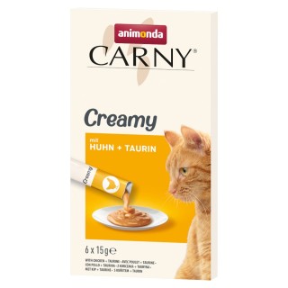 animonda Carny Adult Creamy - Sparpaket 24 x 15 g mit Huhn + Taurin