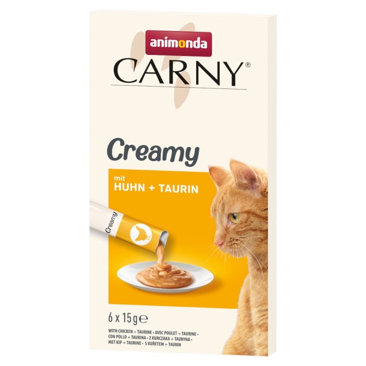 animonda Carny Adult Creamy - Sparpaket 24 x 15 g mit Huhn + Taurin