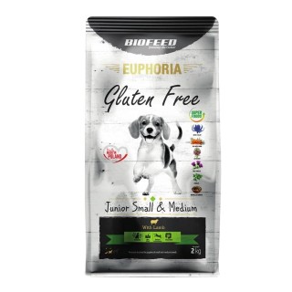 BIOFEED EUPHORIA Gluten Free mit Lammfleisch für kleine und mittelgroße Welpen 2 kg