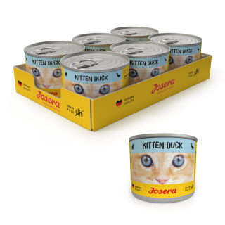 JOSERA Kitten Ente Nassfutter für Kätzchen 200 g Dose 6+1 GRATIS!