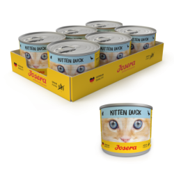 JOSERA Kitten Ente Nassfutter für Kätzchen 200 g Dose 6+1 GRATIS!