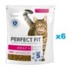PERFECT FIT (Adult 1+) 6x750g Reich an Lachs – Trockenfutter für Katzen