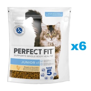 PERFECT FIT (Junior) 6x750 g Reich an Huhn – Trockenfutter für Kätzchen