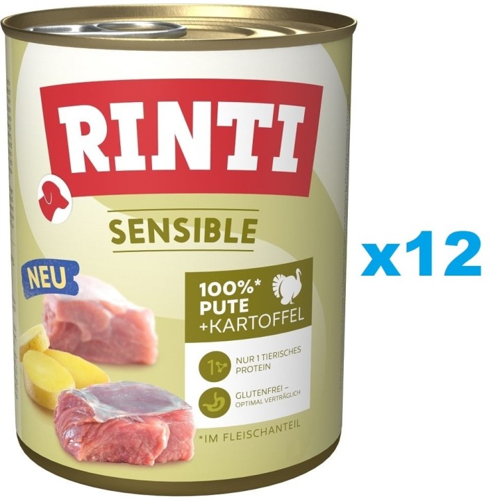 RINTI Sensible Pute mit Kartoffel 12x800g
