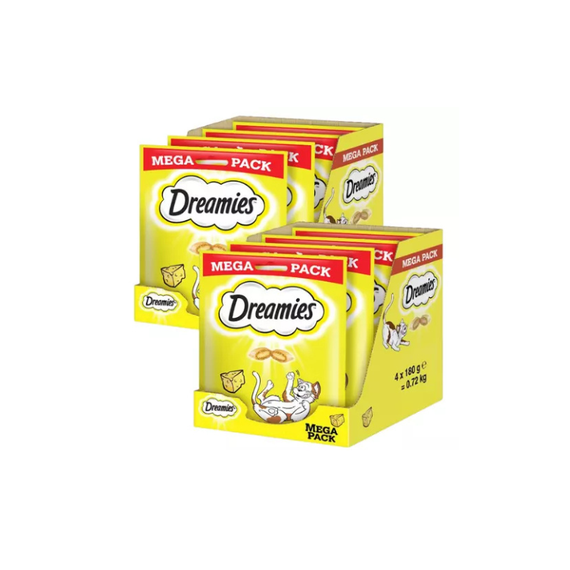 DREAMIES Mega Pack 8x180 g Katzensnacks mit Käse