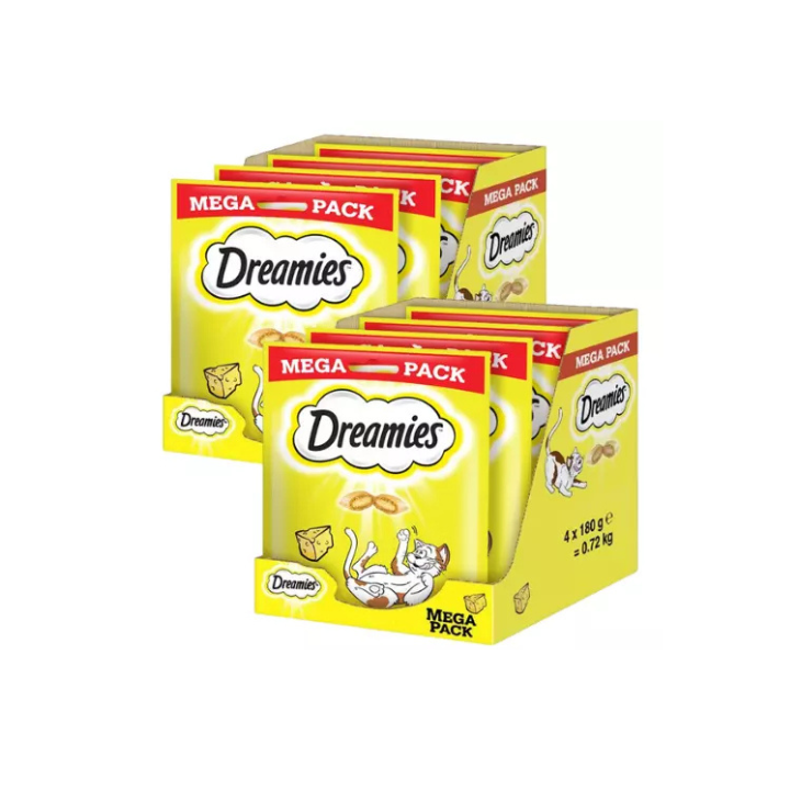 DREAMIES Mega Pack 8x180 g Katzensnacks mit Käse