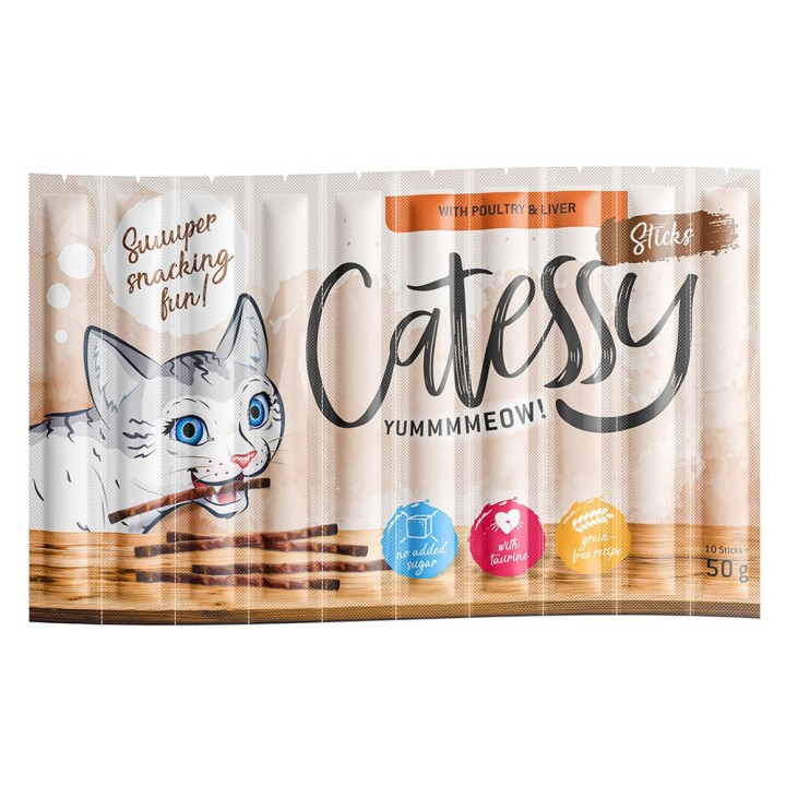 Sparpaket Catessy Sticks 150 x 5 g - mit Geflügel & Leber