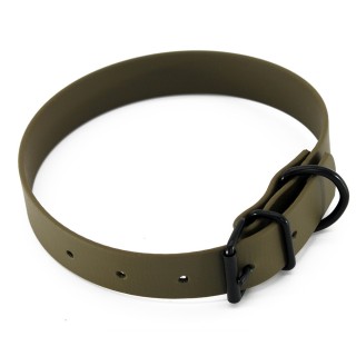 Heim Halsband BioThane, oliv - 36 - 44 cm Halsumfang, 25 mm breit