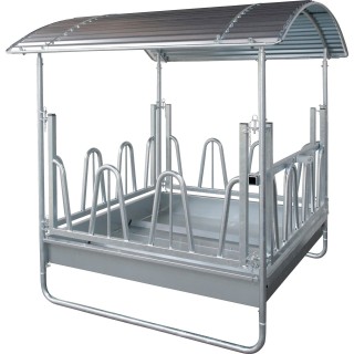 Standard-Rechteckraufe mit Fressgitter Kerbl