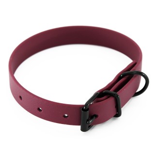 Heim Halsband BioThane, bordeaux - 28 - 35 cm Halsumfang, 19 mm breit