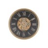 Wanduhr Home ESPRIT Schwarz Gold Kristall Eisen 80 x 9,5 x 80 cm