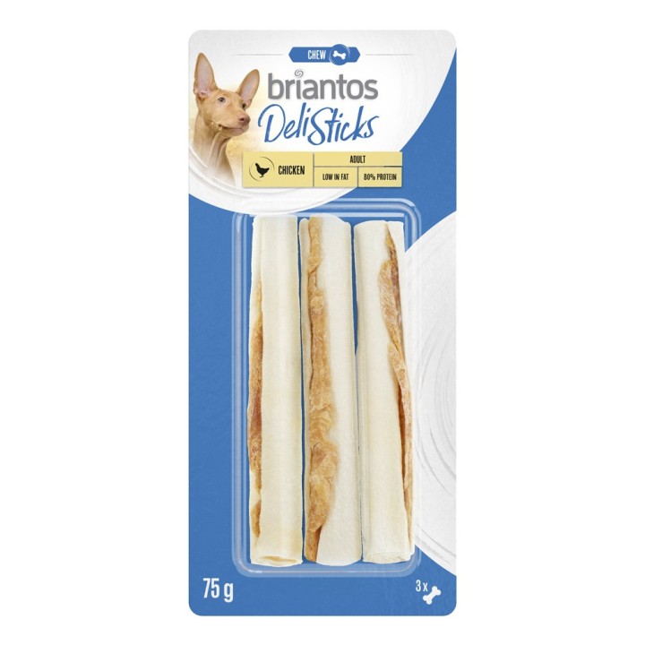 Briantos Deli Sticks Chicken 12,7 cm für Hunde - Sparpaket: 12 Stück (300 g)
