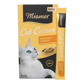 Miamor Cat Cream Huhn & Käse - Sparpaket: 24 x 15 g