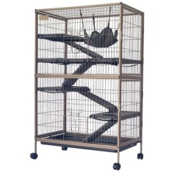 TIAKI Kleintierkäfig Critter Empire - L 80 x B 52 x H 127 cm