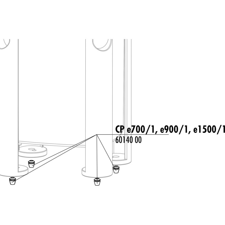 JBL CP e4/7/9/1500/1 Gummipuffer - 1 Stk