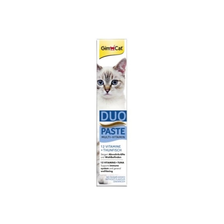 GIMCAT Duo Multi-Vitamin Paste 50 g Katzenpaste Thunfisch und 12 Vitamine