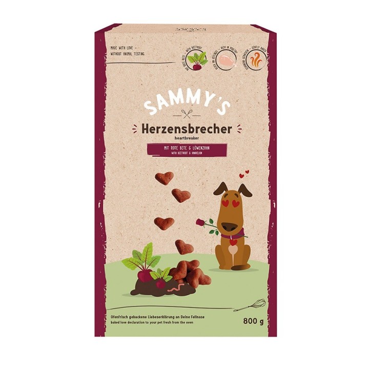 BOSCH SAMMY’S Heartbreaker Herzensbrecher mit Rote Bete &amp, Löwenzahn 800 g